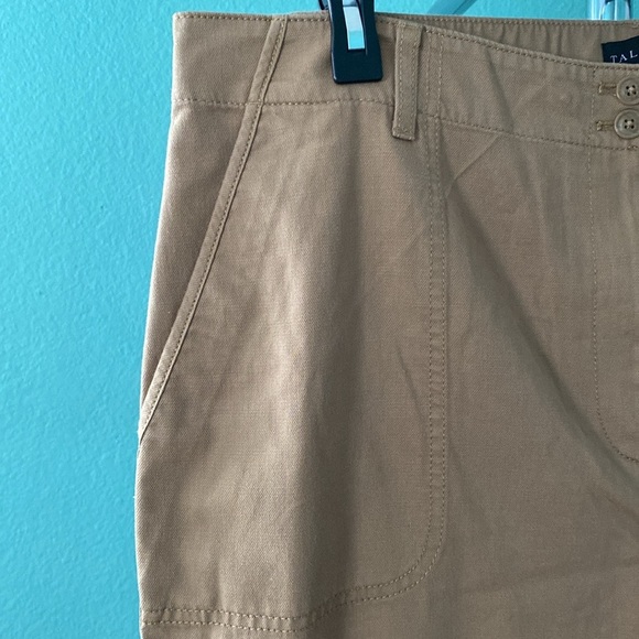 Talbots Women's Super-soft Cargo Pants P15 Petit Khak High Rise 100% Cotton Y-2 - Picture 5 of 11